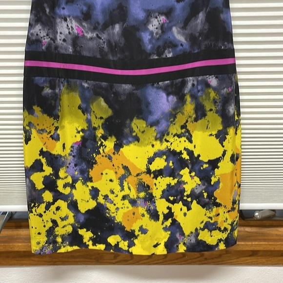 Suzi Chin for Maggy Boutique Watercolor Drop Waist Silk Shift Dress - Picture 5 of 9